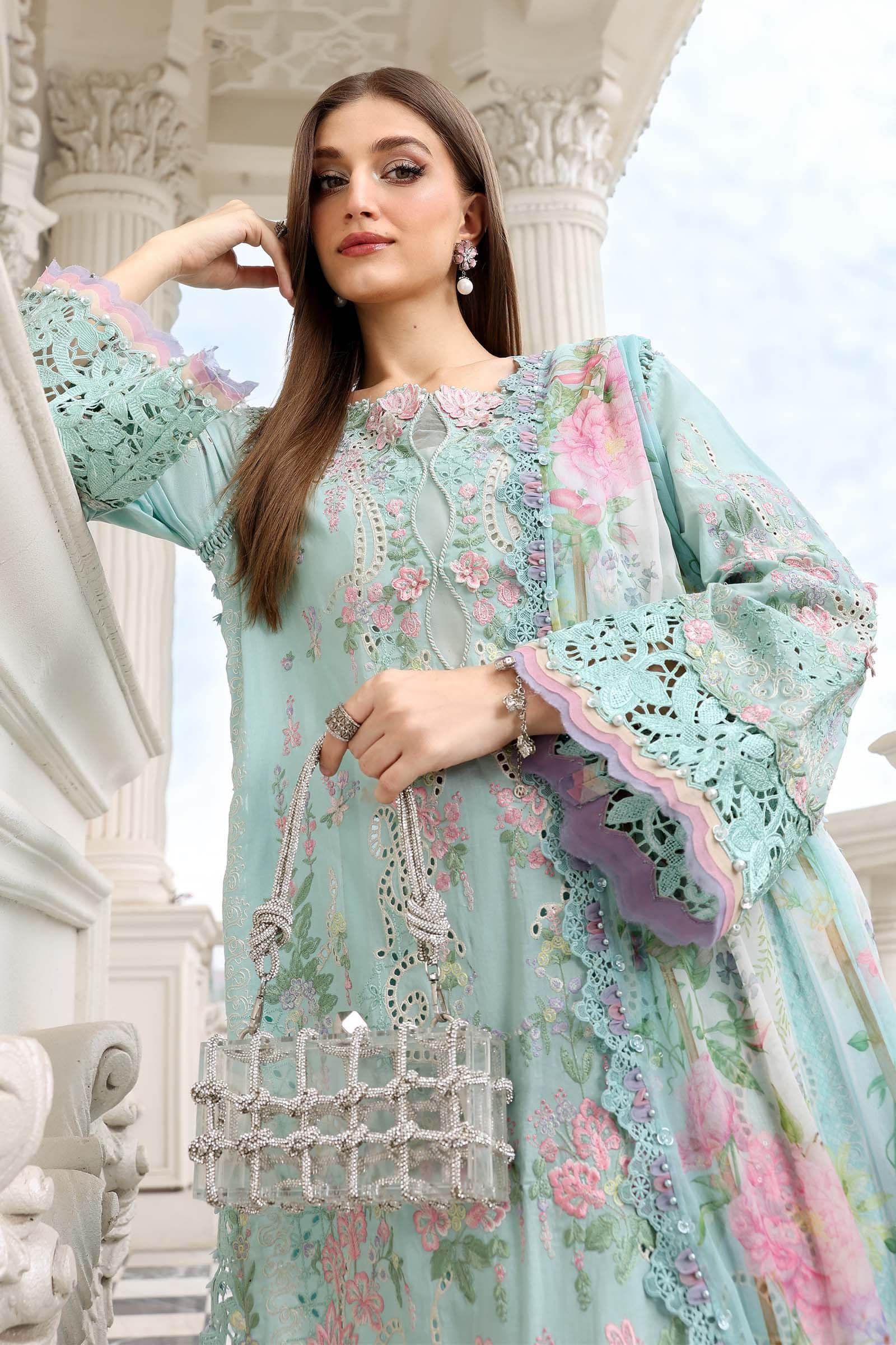 3 Piece Stitched Embroidered Lawn Suit